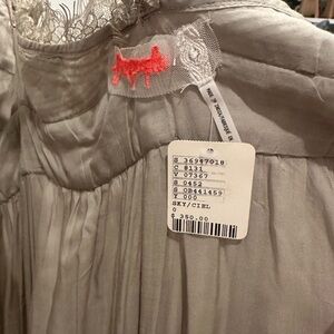 Free people Artemis Maxi Gray Dress with Lace Detail